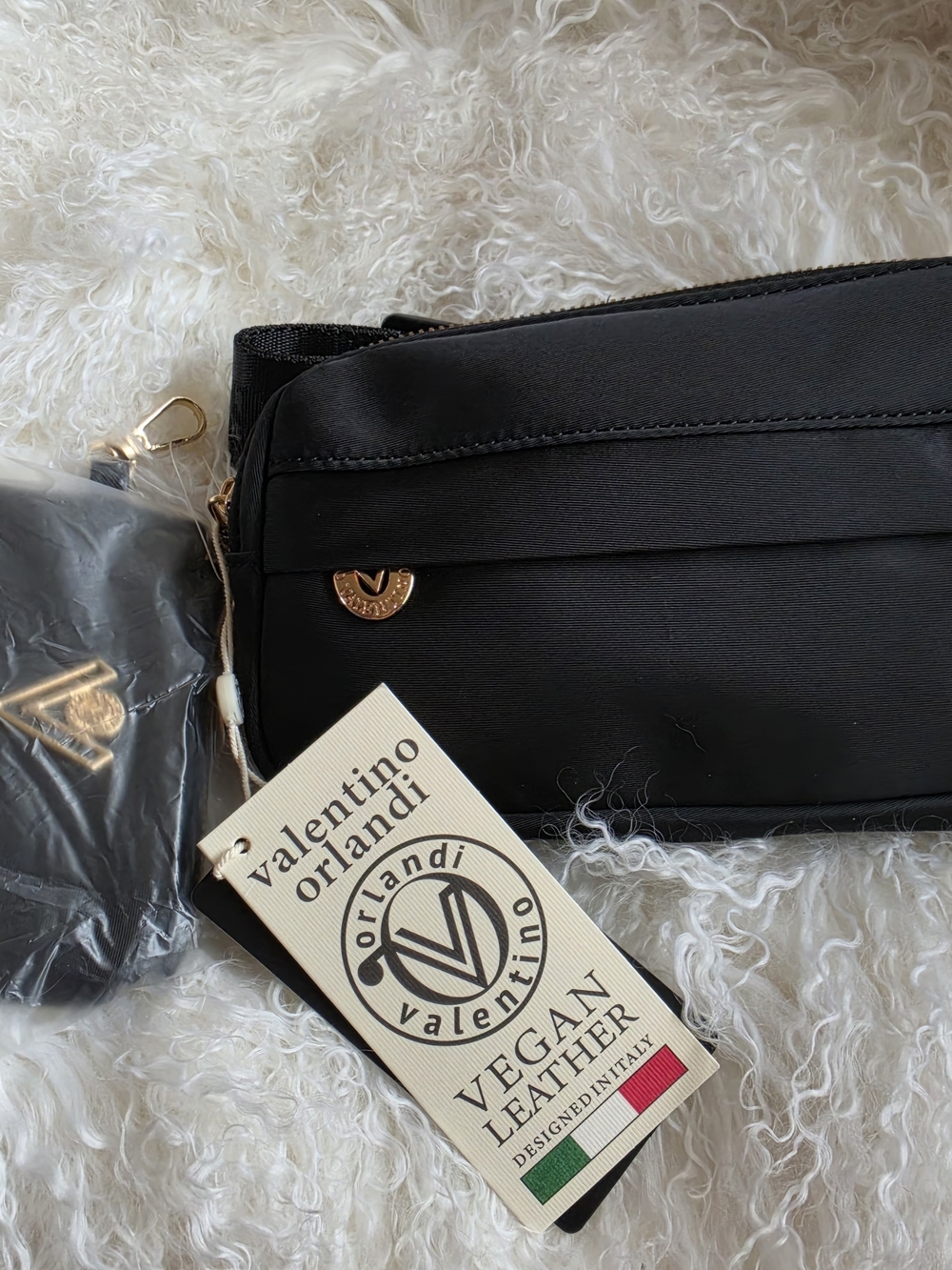 Valentino Orlandi Black Fanny Pack
